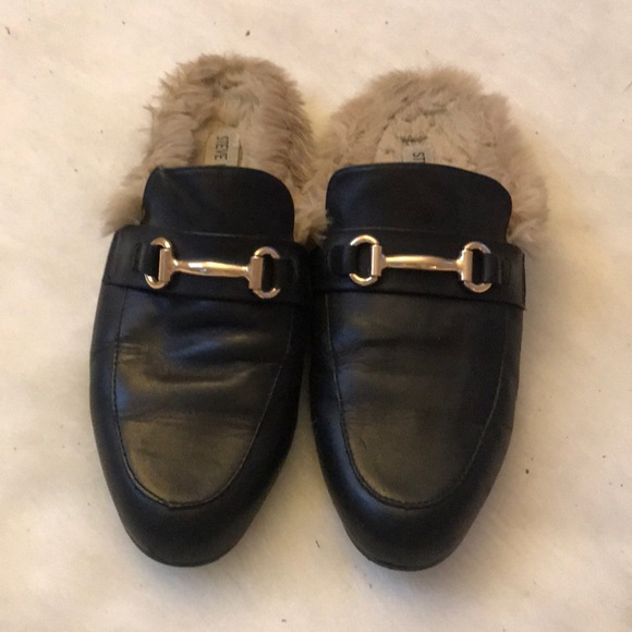 steve madden loafers with fur